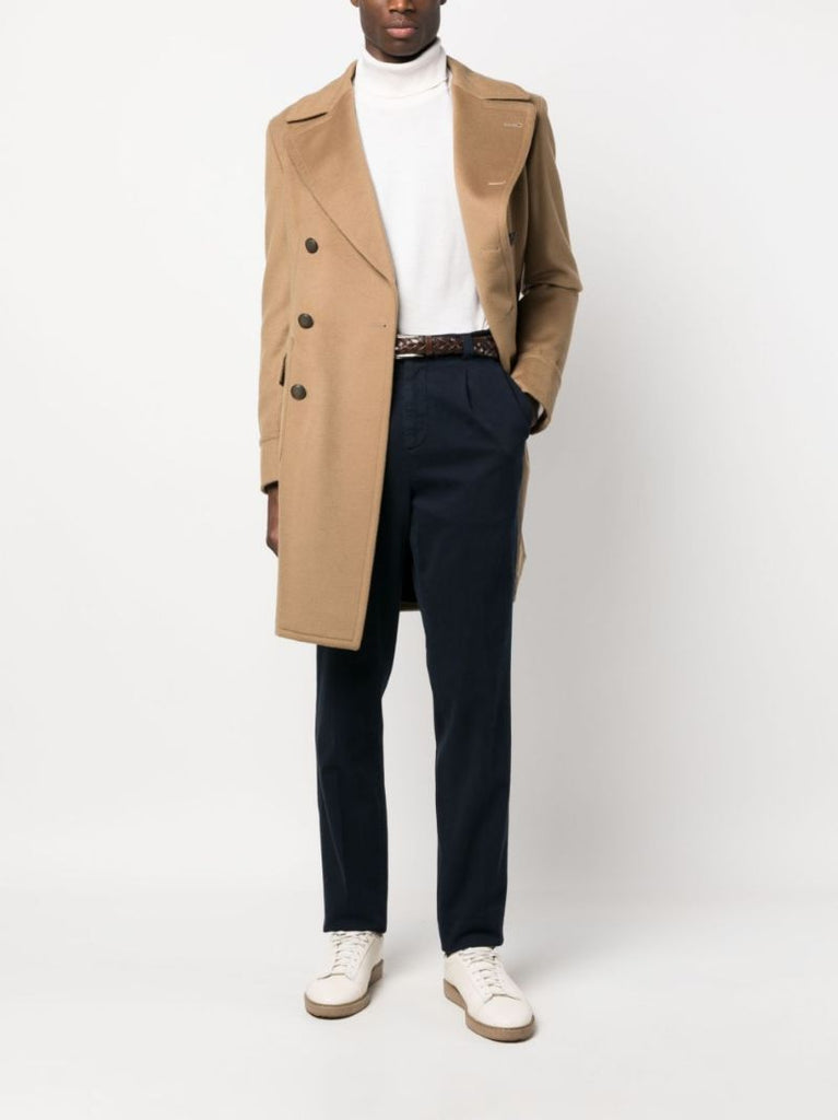 Blue Straight-leg Cotton Trousers