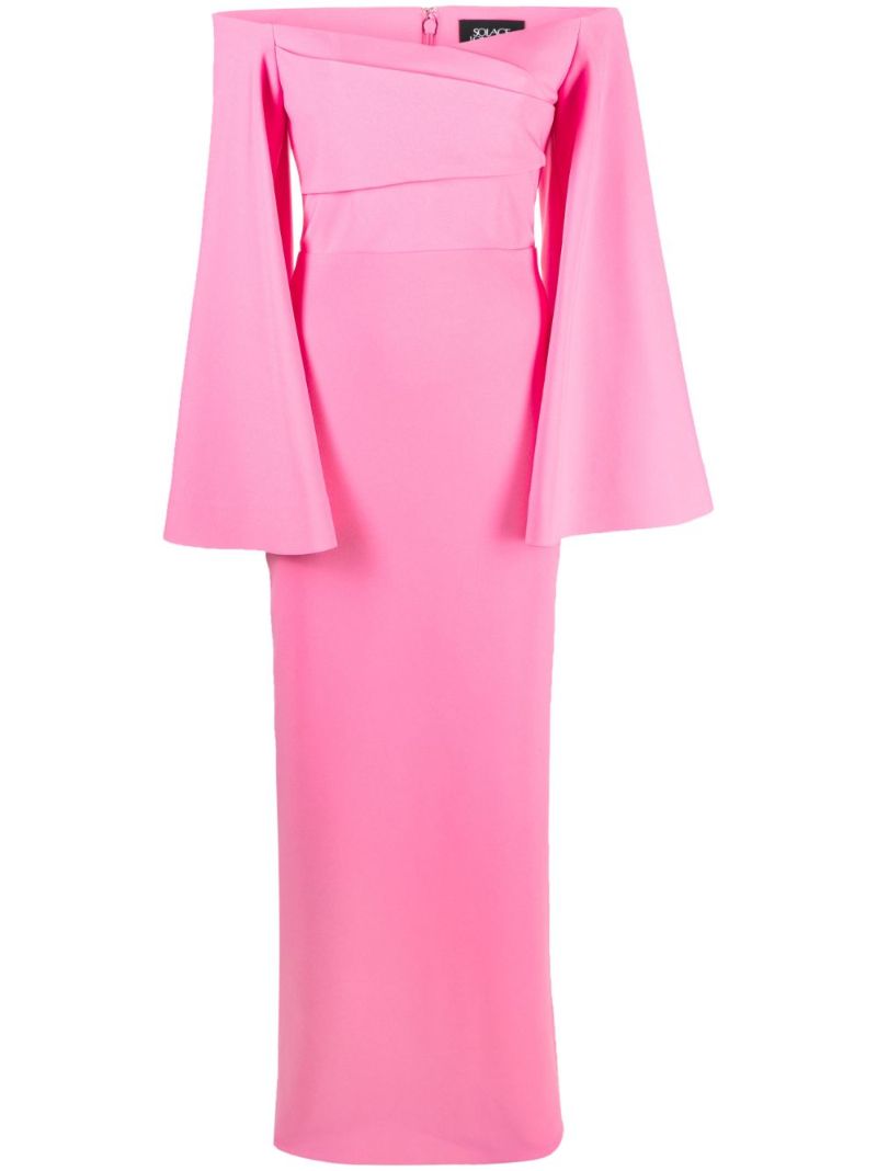 Pink Eliana Off-shoulder Maxi Dress