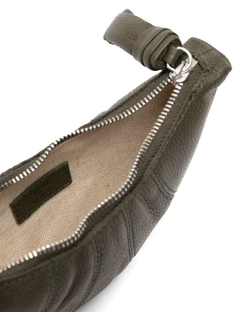 Green Croissant Leather Purse