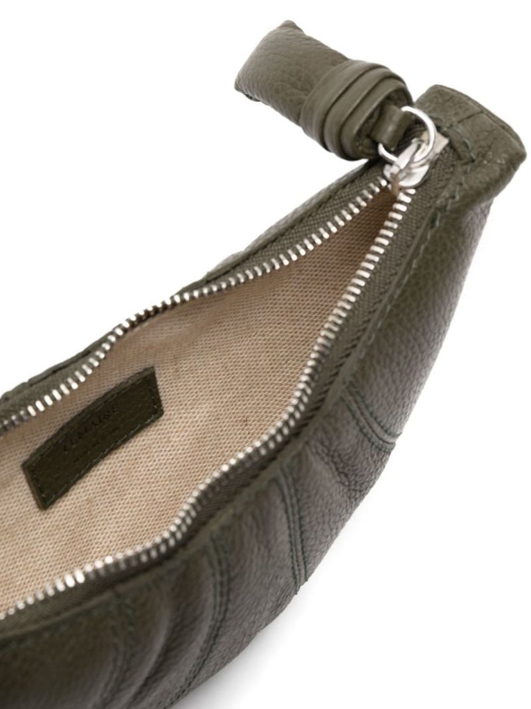 Green Croissant Leather Purse