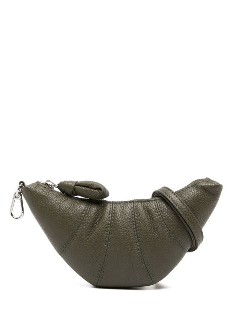 Green Croissant Leather Purse