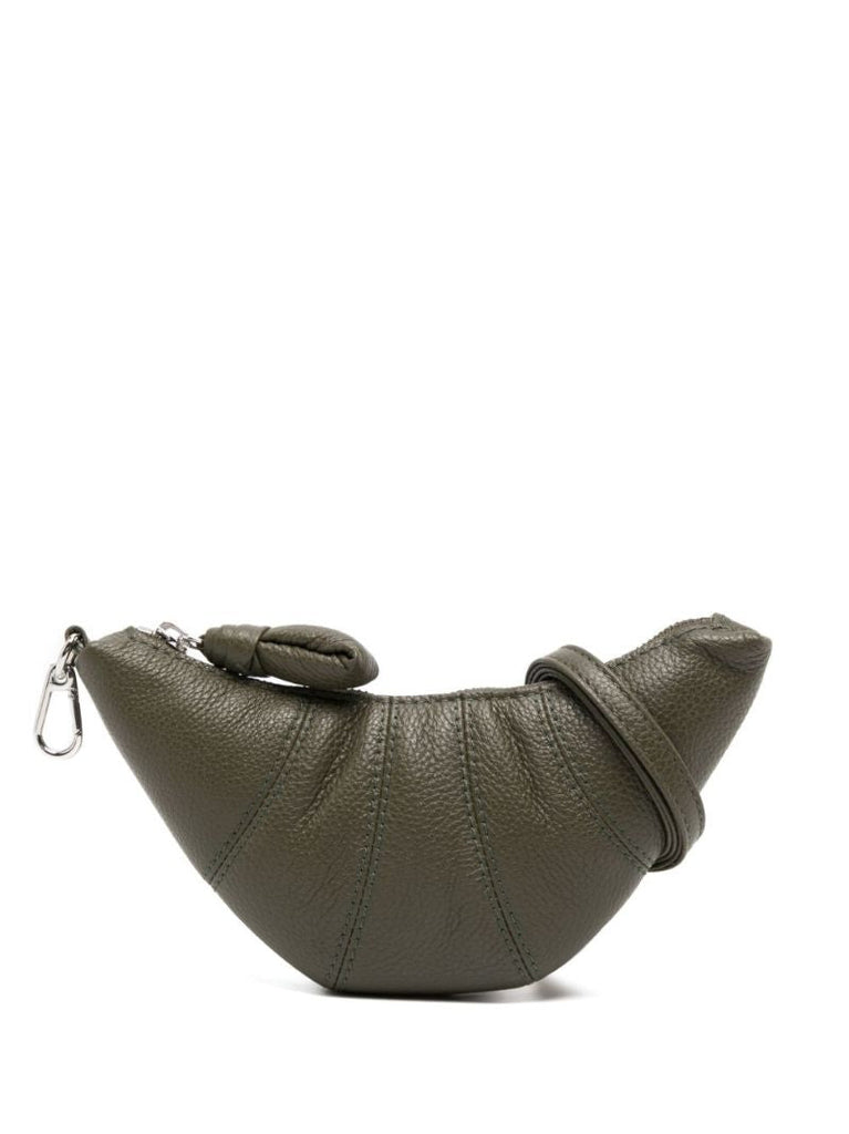 Green Croissant Leather Purse