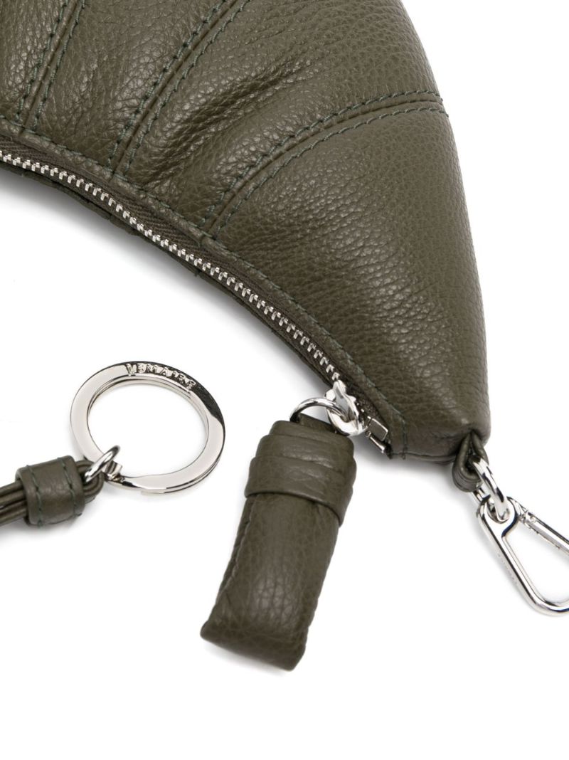 Green Croissant Leather Purse