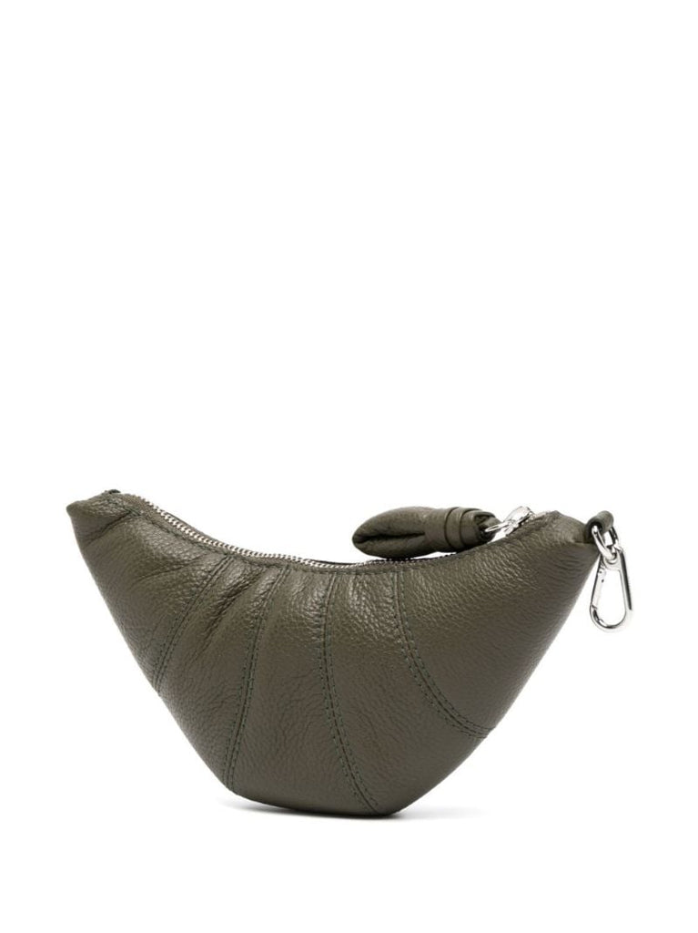 Green Croissant Leather Purse