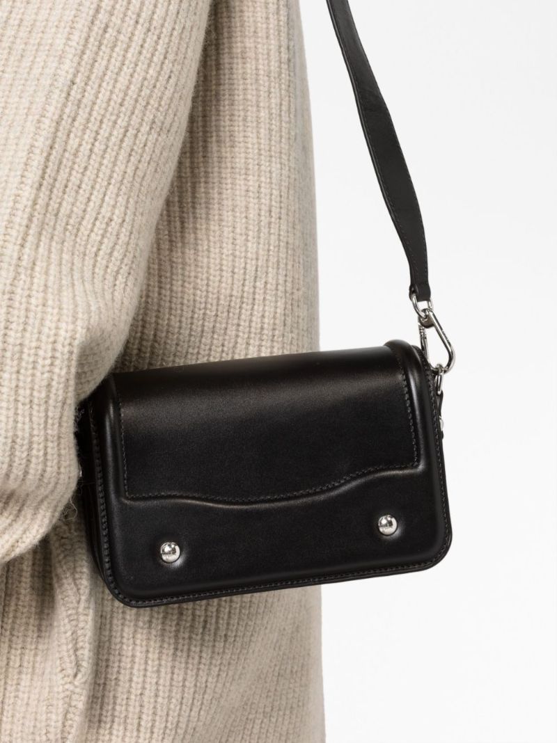 Black Ransel Mini Leather Satchel Bag