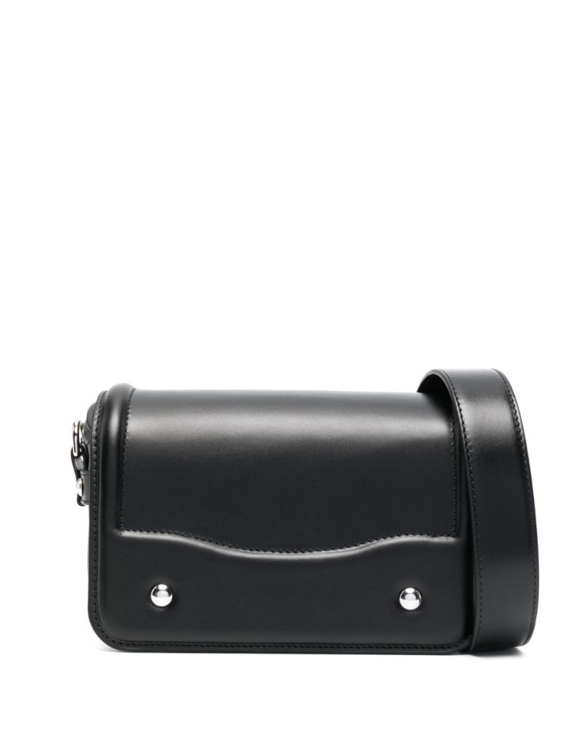 Black Ransel Mini Leather Satchel Bag