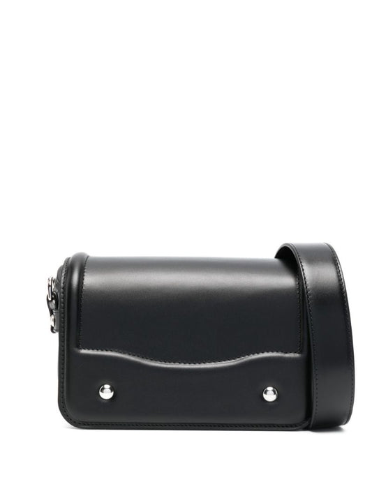 Black Ransel Mini Leather Satchel Bag