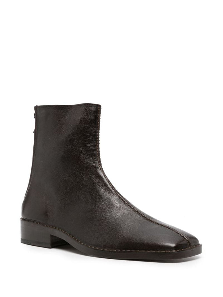 Brown Leather Ankle Boots