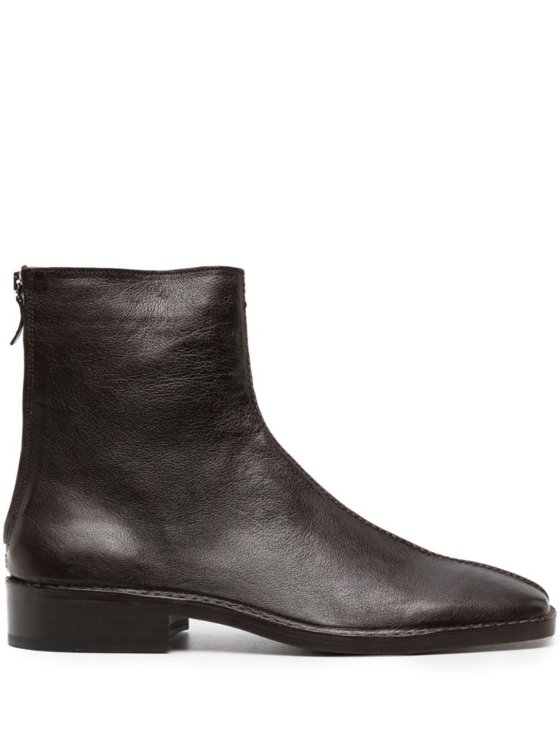 Brown Leather Ankle Boots