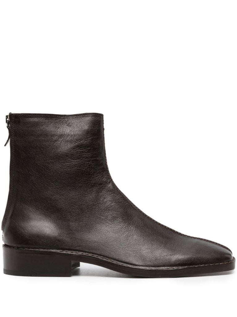 Brown Leather Ankle Boots