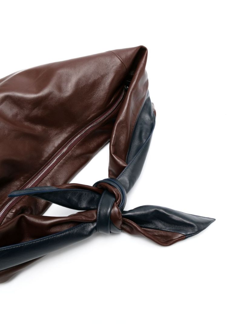 Brown Bandana Leather Shoulder Bag
