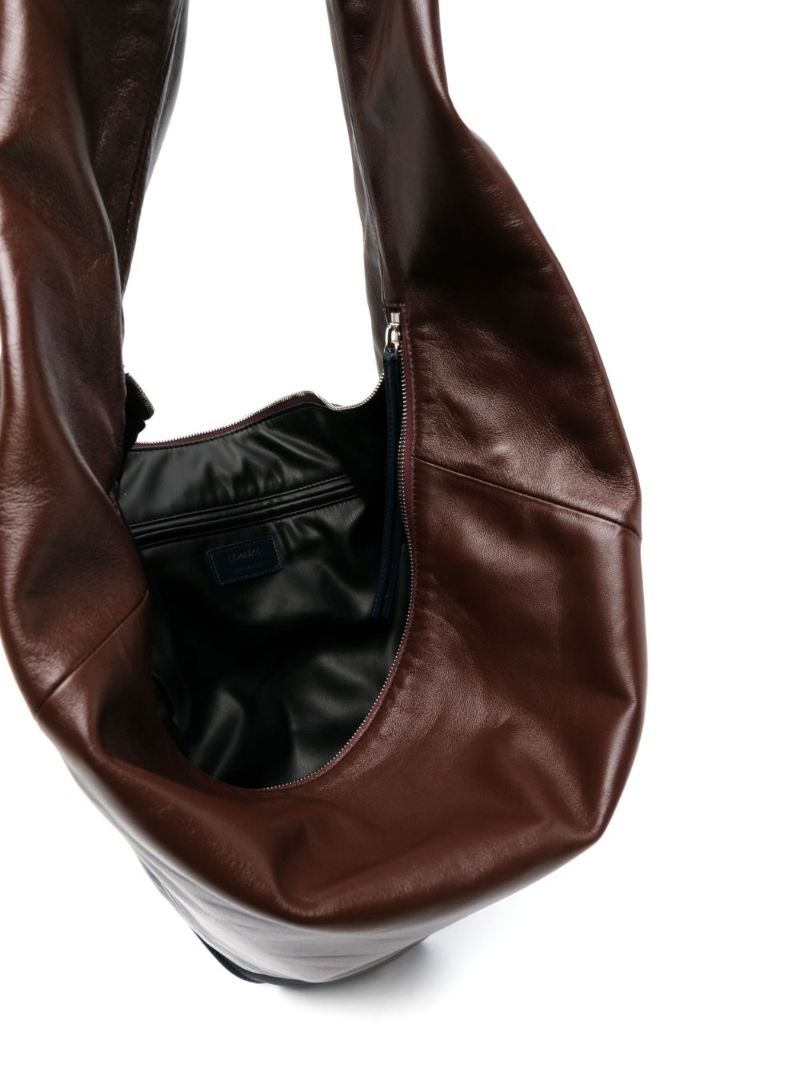 Brown Bandana Leather Shoulder Bag