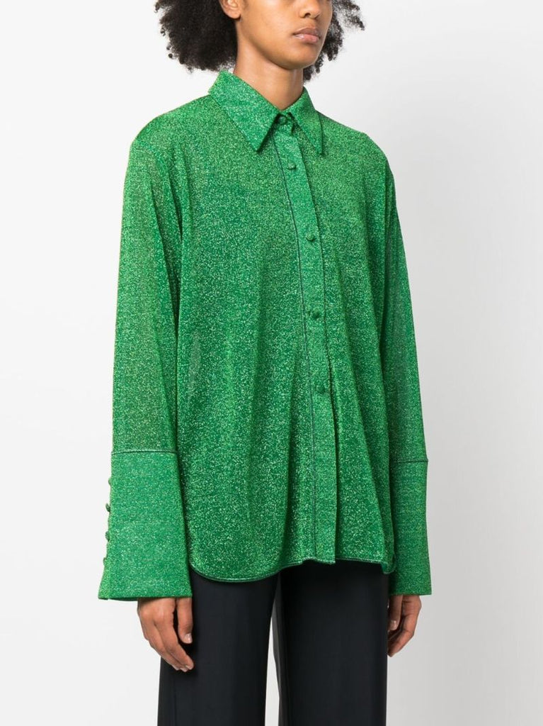 Green Metallic Thread Shirt