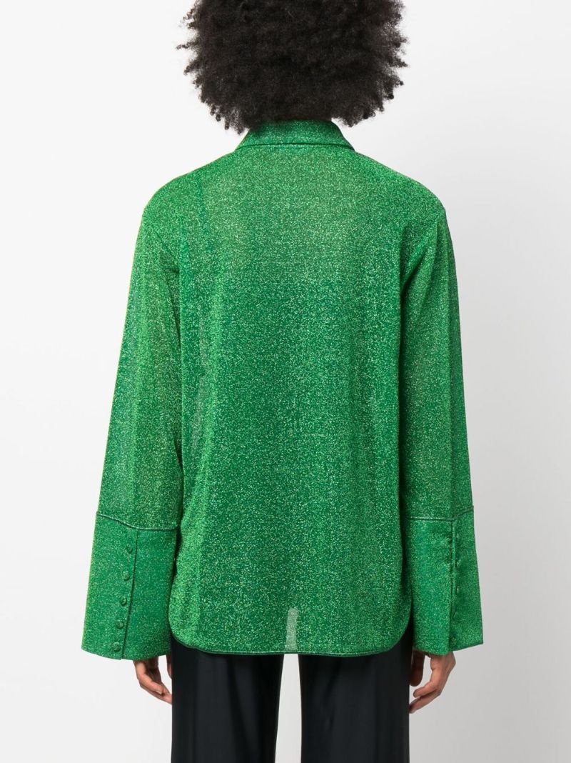 Green Metallic Thread Shirt