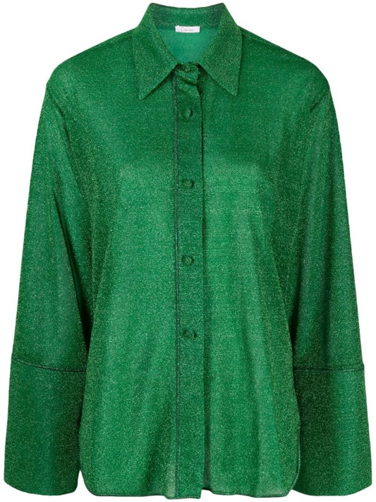 Green Metallic Thread Shirt