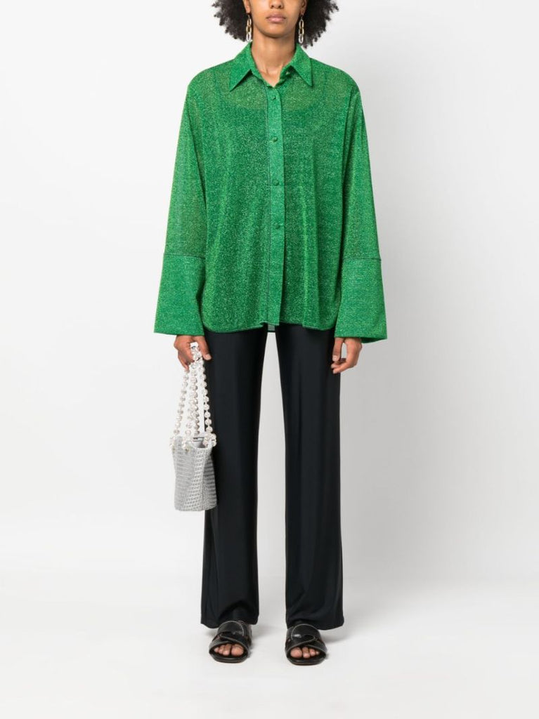 Green Metallic Thread Shirt