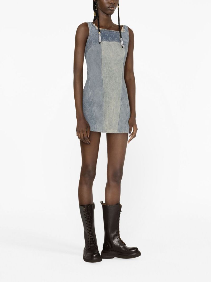 Blue Regenerated Denim Mini Dress