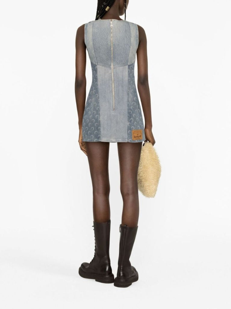 Blue Regenerated Denim Mini Dress