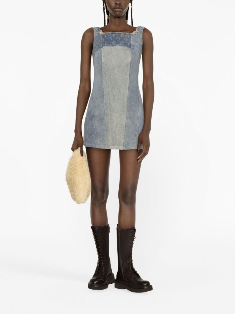 Blue Regenerated Denim Mini Dress