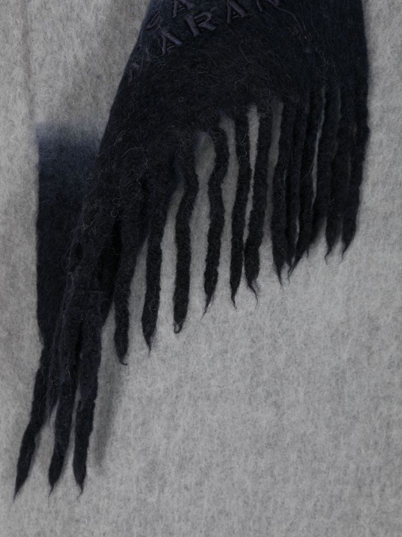 Grey Firny Logo-embroidered Scarf