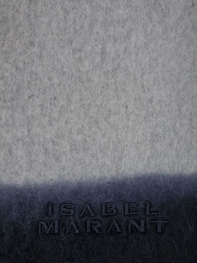 Grey Firny Logo-embroidered Scarf