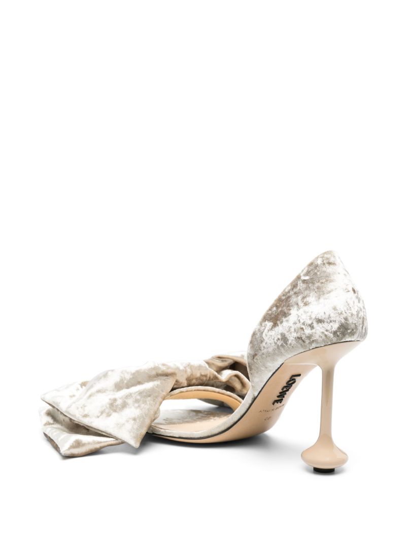 Neutral Toy D'orsay 90 Velvet Sandals