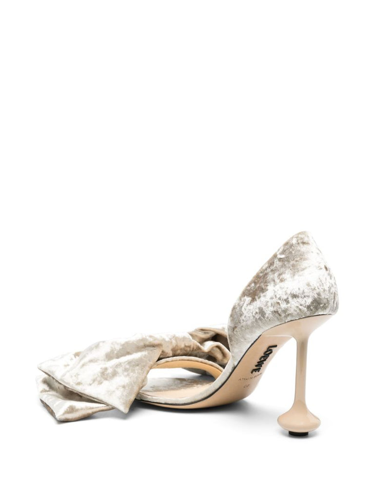 Neutral Toy D'orsay 90 Velvet Sandals