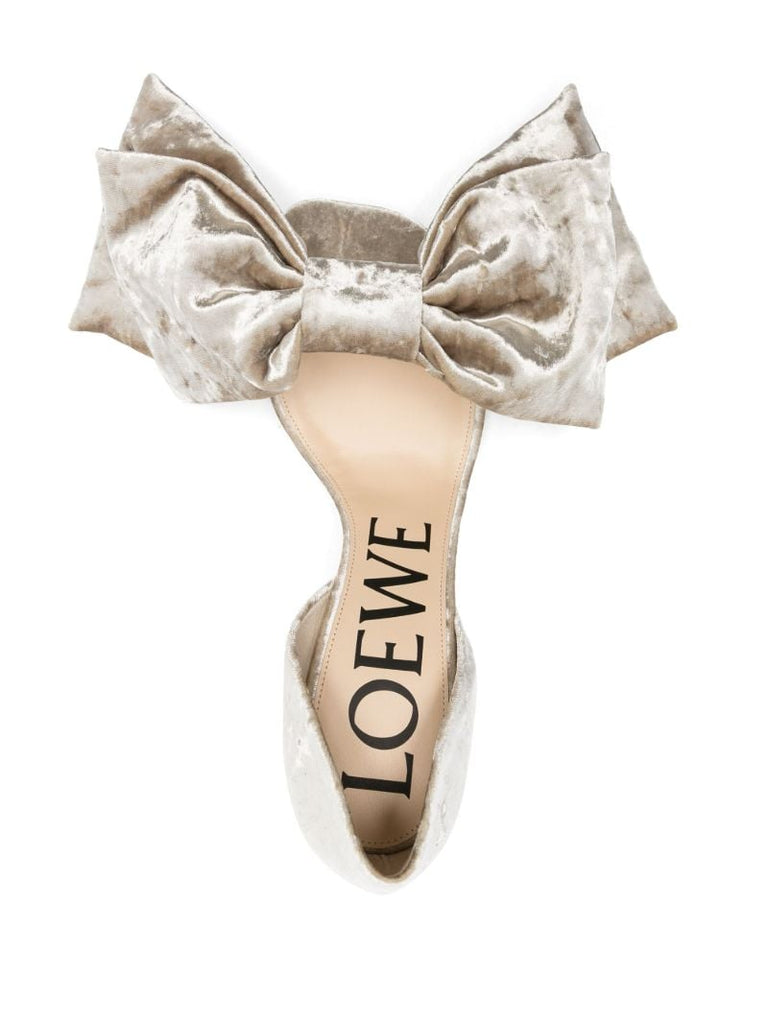 Neutral Toy D'orsay 90 Velvet Sandals
