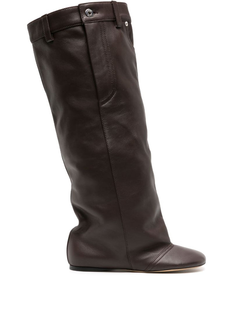 Brown Toy Knee-high Leather Boots