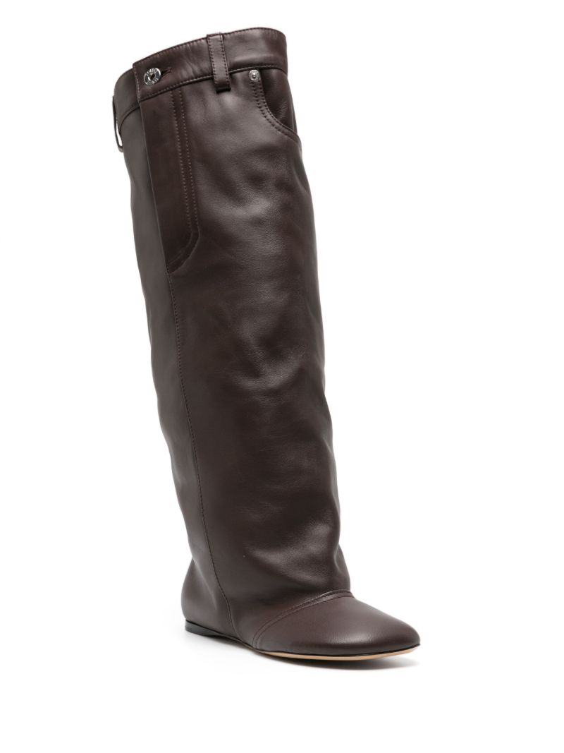 Brown Toy Knee-high Leather Boots