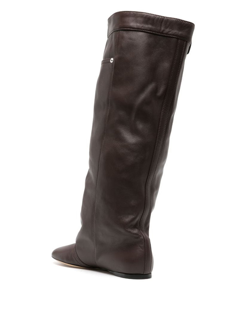 Brown Toy Knee-high Leather Boots