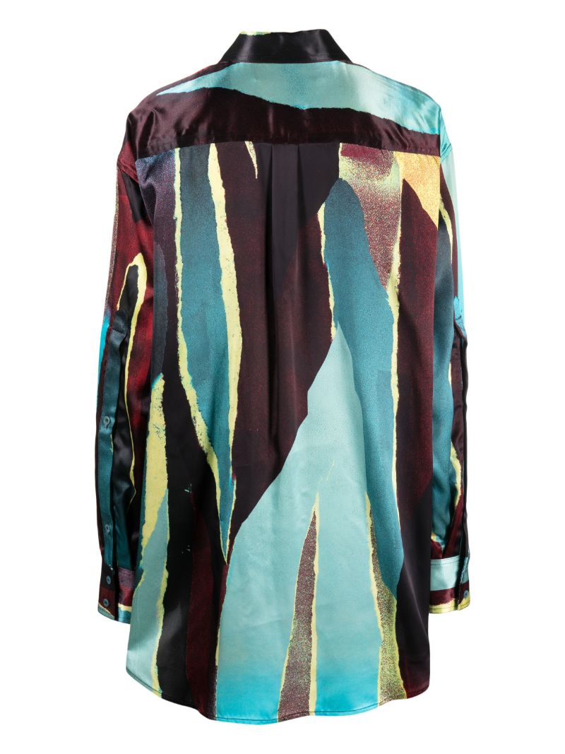 Multicolour Wheatpaste Satin Shirt
