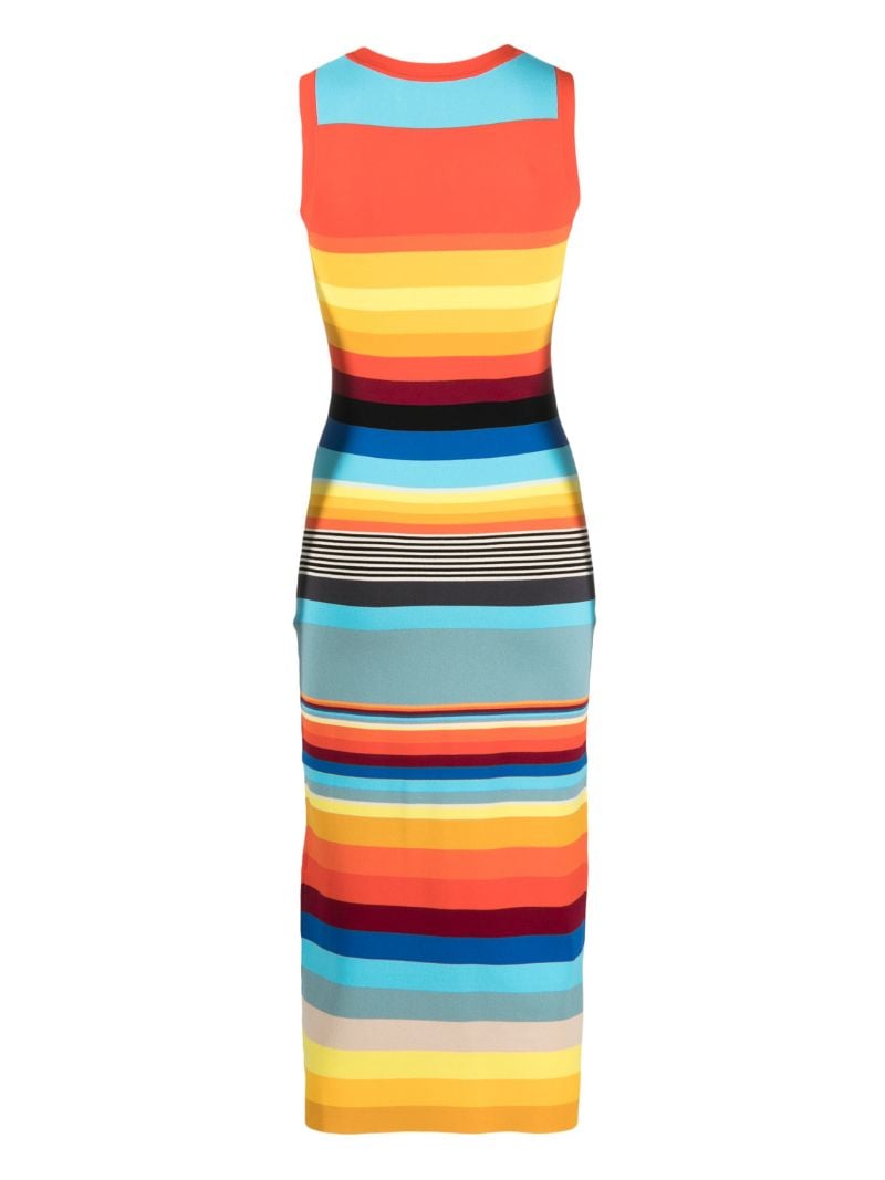 Multicolour Striped Midi Dress