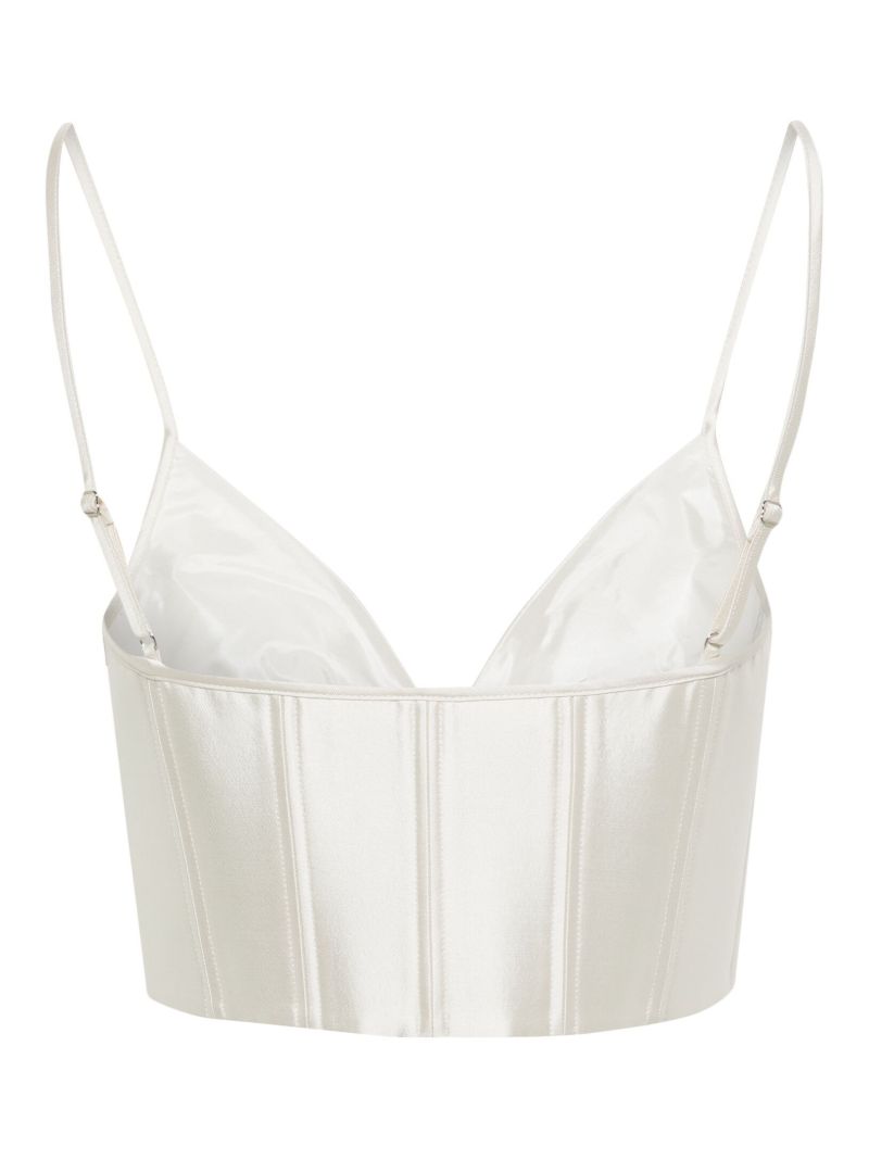 Neutral Zipped Bralette Top