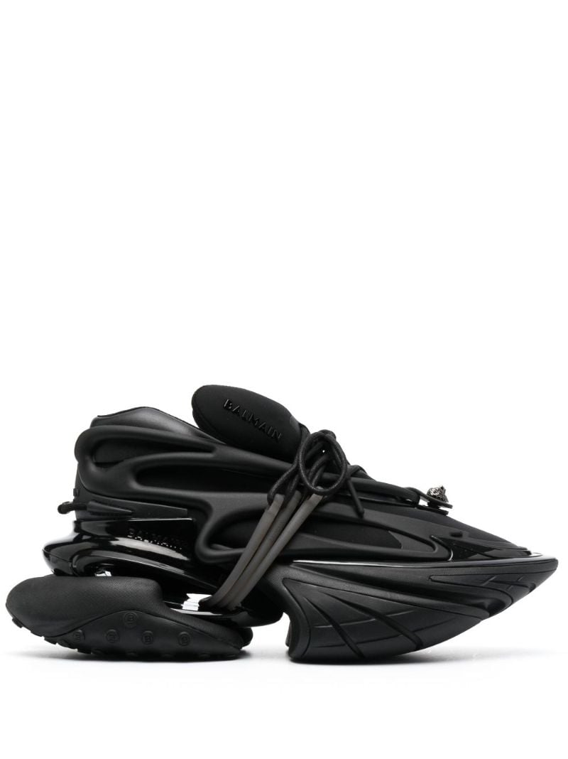 Black Unicorn Leather Sneakers