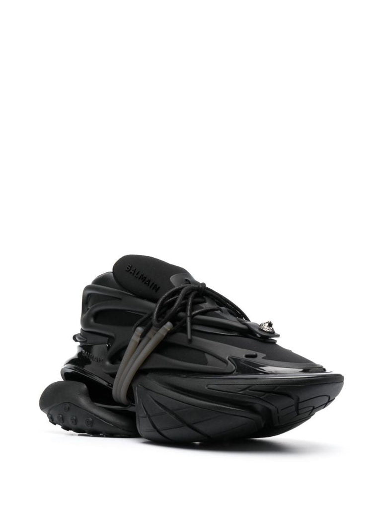 Black Unicorn Leather Sneakers