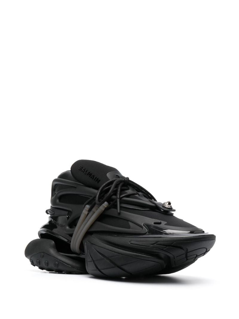 Black Unicorn Leather Sneakers