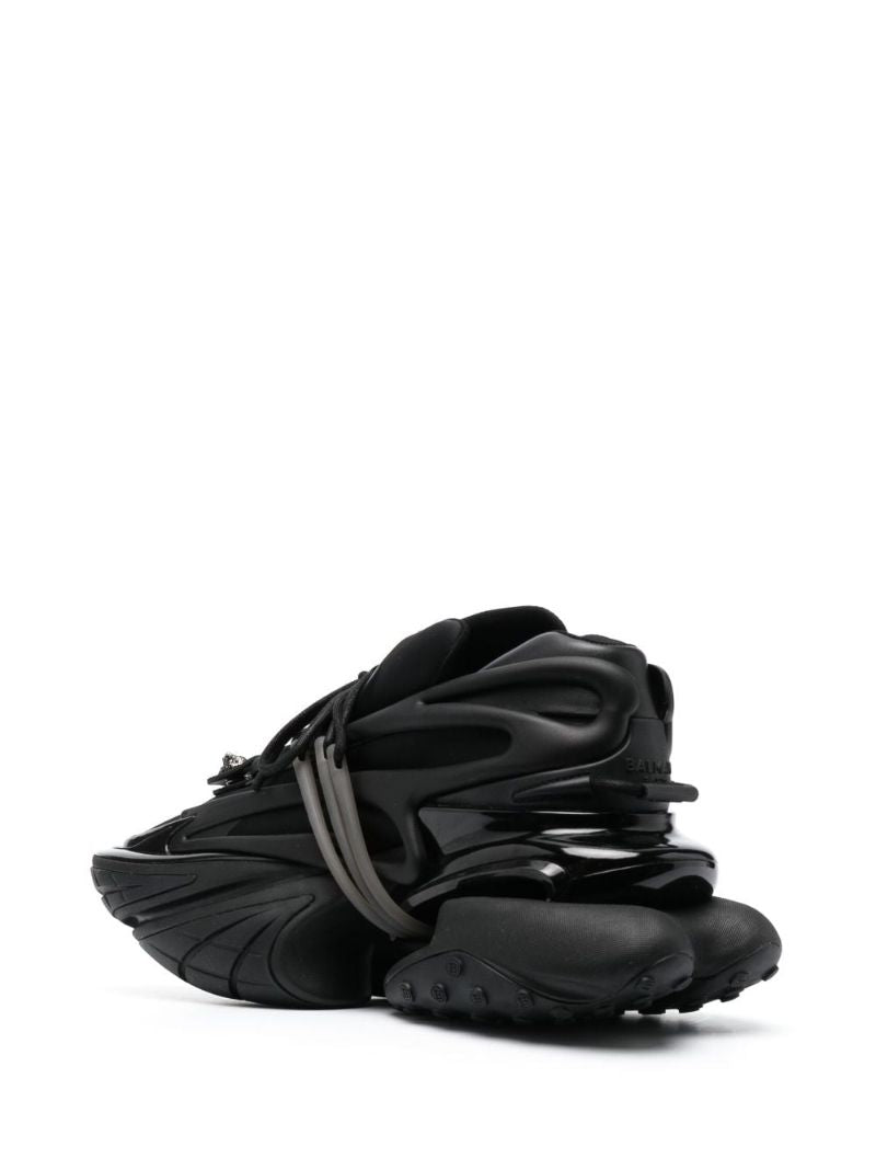 Black Unicorn Leather Sneakers