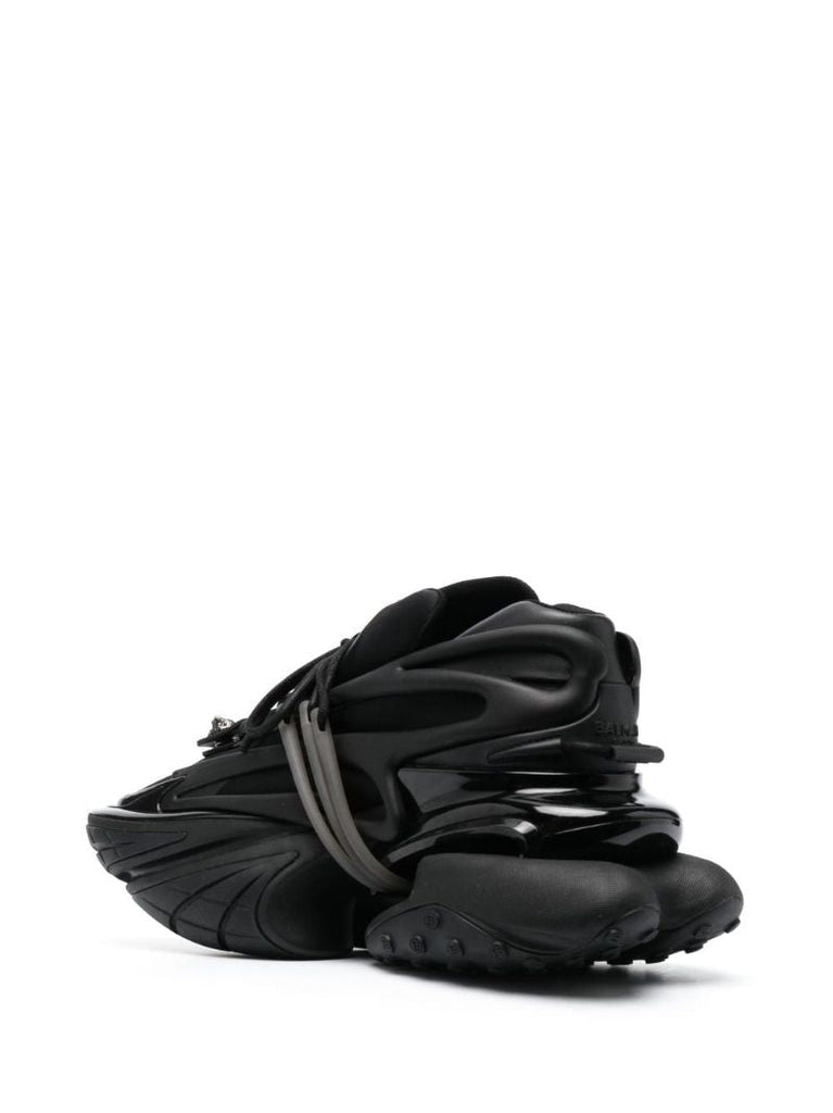 Black Unicorn Leather Sneakers