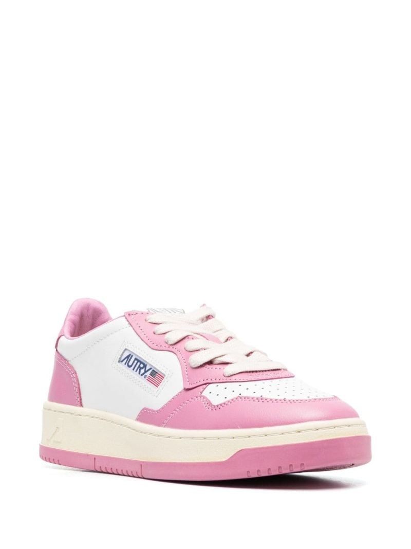 Pink Medalist Leather Sneakers