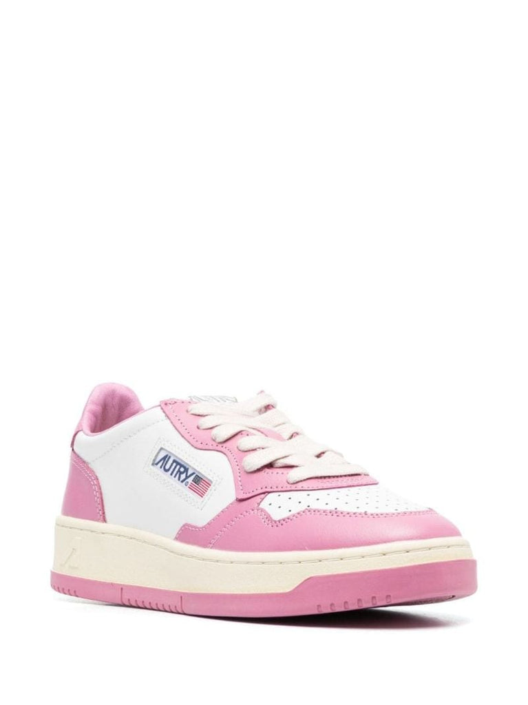 Pink Medalist Leather Sneakers