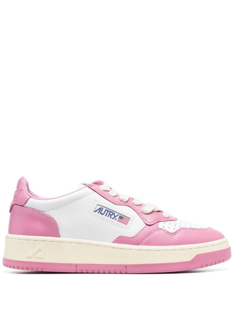 Pink Medalist Leather Sneakers