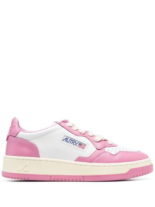 Pink Medalist Leather Sneakers