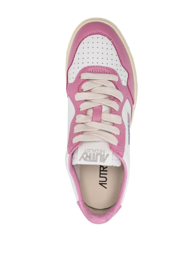 Pink Medalist Leather Sneakers