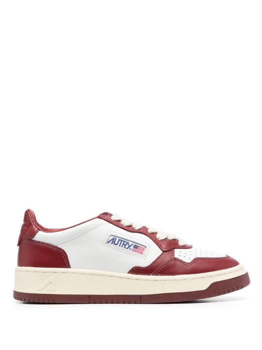 Red Medalist Leather Sneakers