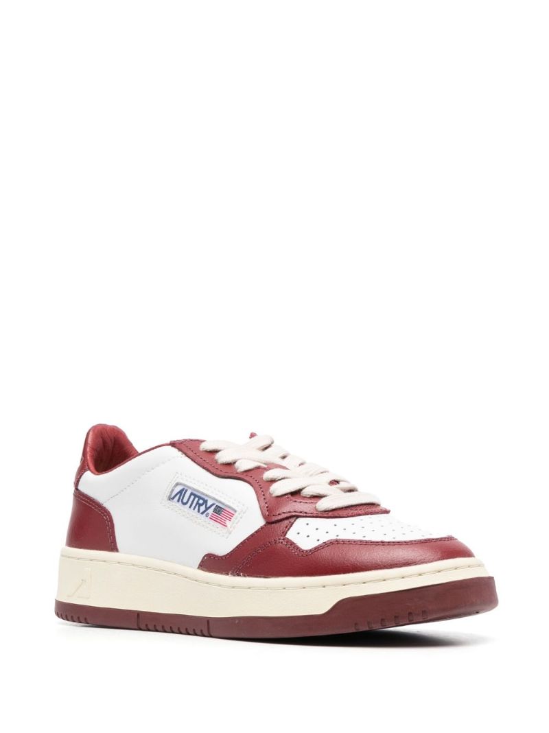 Red Medalist Leather Sneakers