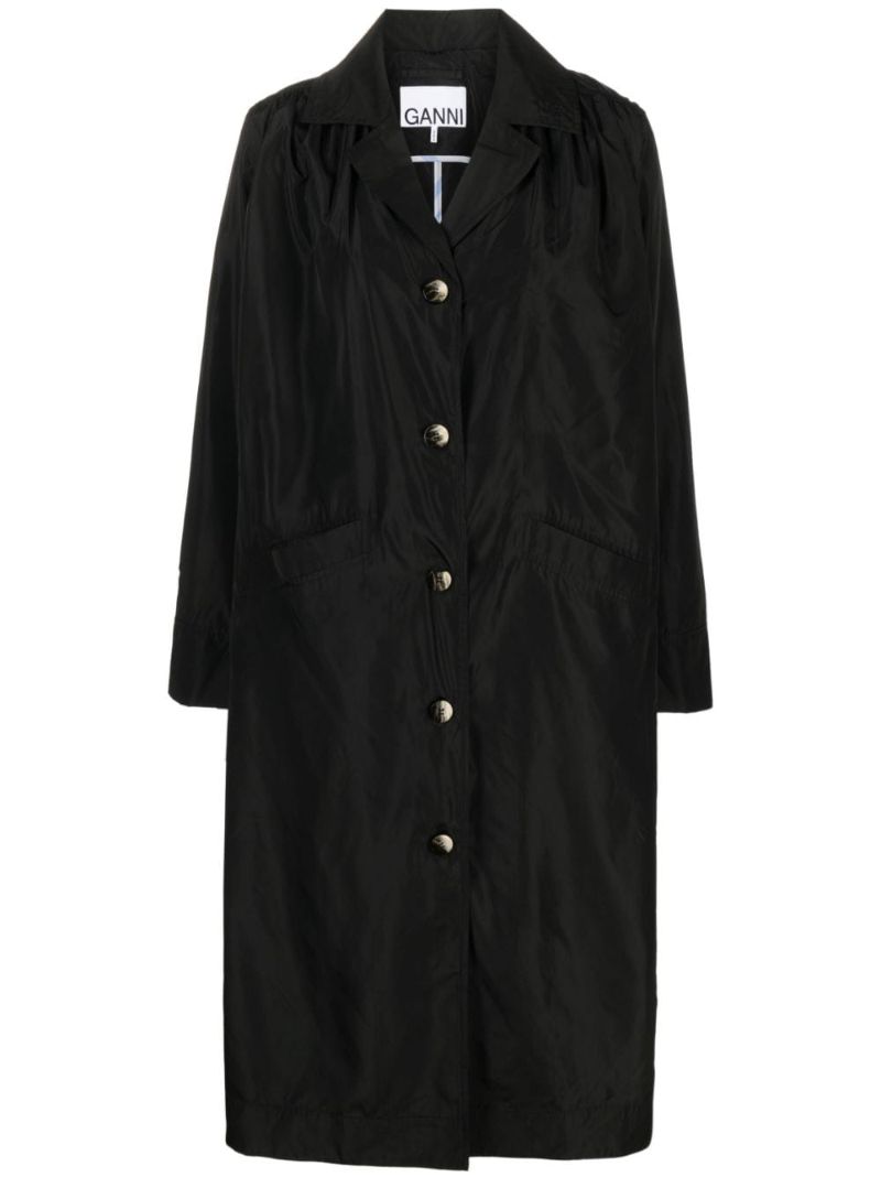 Black Summer Single-breasted Trench Coat