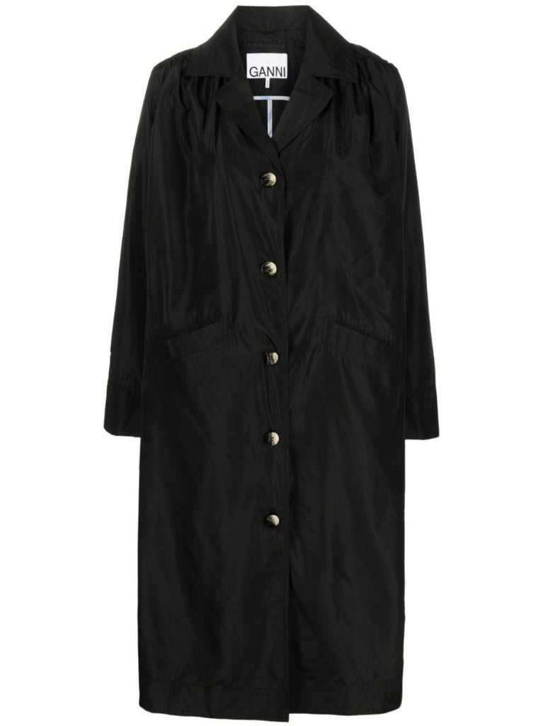 Black Summer Single-breasted Trench Coat