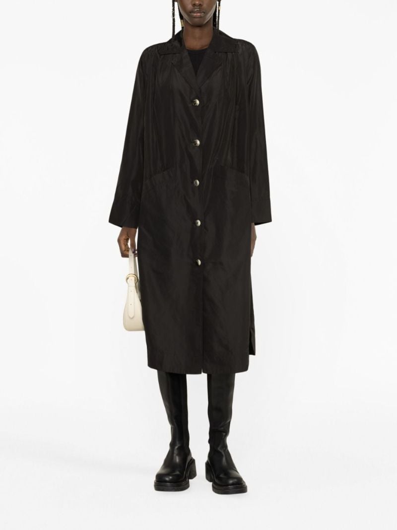 Black Summer Single-breasted Trench Coat