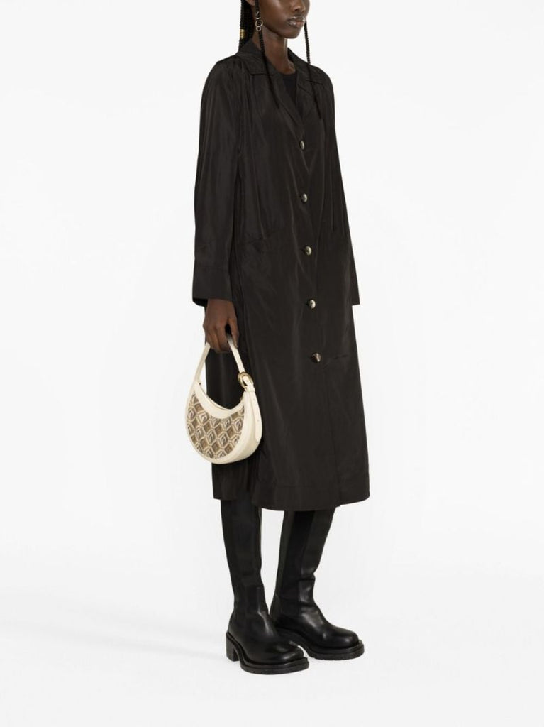 Black Summer Single-breasted Trench Coat